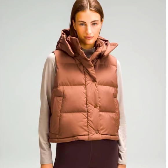 Lululemon Wunder Puff Cropped Vest (Roasted Brown) - Picture 1 of 4